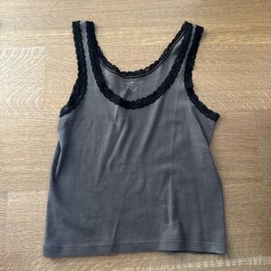 Brandy Melville Gray Fitted Camisole